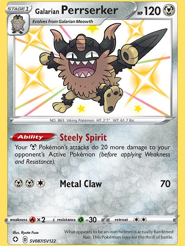 Galarian Perrserker #SV087 1