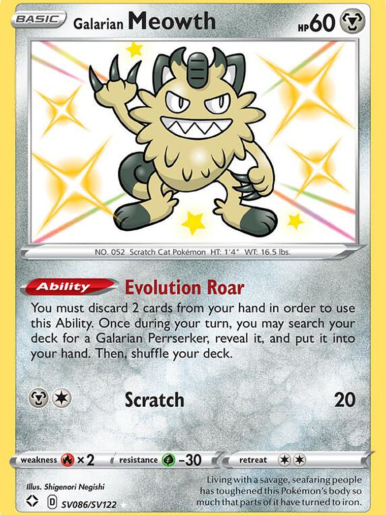 Galarian Meowth #SV086 1