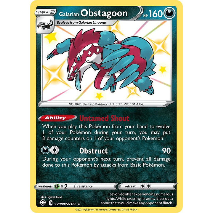 Galarian Obstagoon #SV080 1