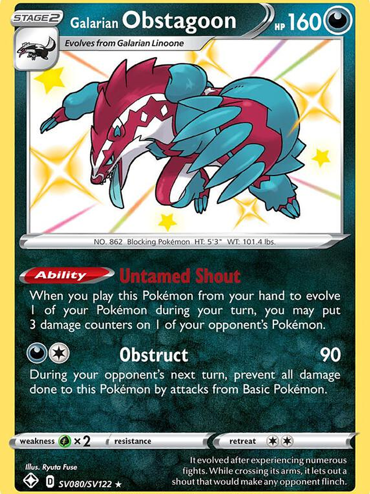Galarian Obstagoon #SV080 1