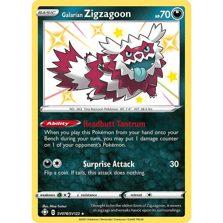 Galarian Zigzagoon #SV078 1