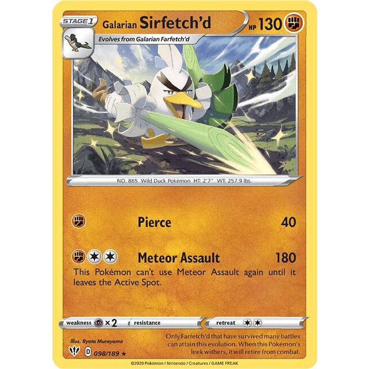 Galarian Sirfetch'd #098 1