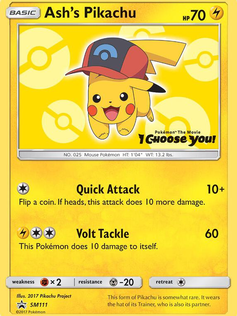 Ash's Pikachu #SM111 1