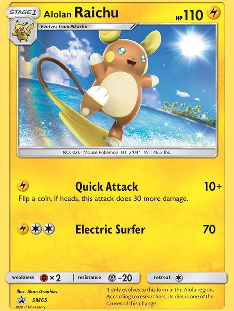 Alolan Raichu #SM65 1
