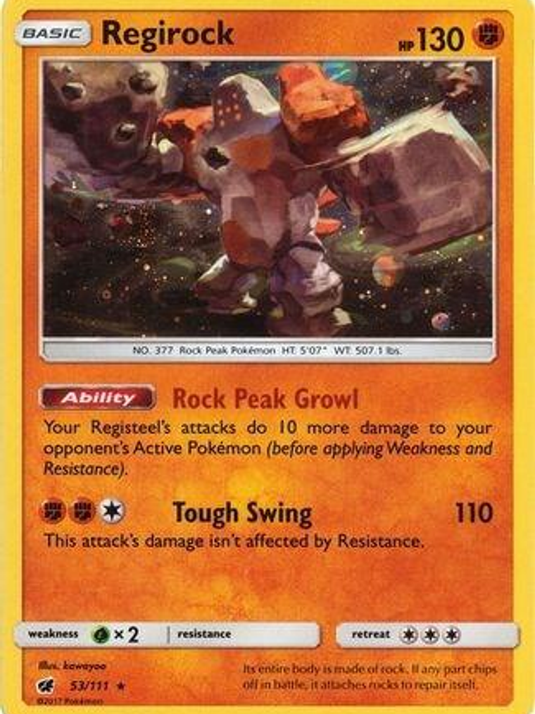 Regirock - 53/111 (Cosmos Holo) #53 1