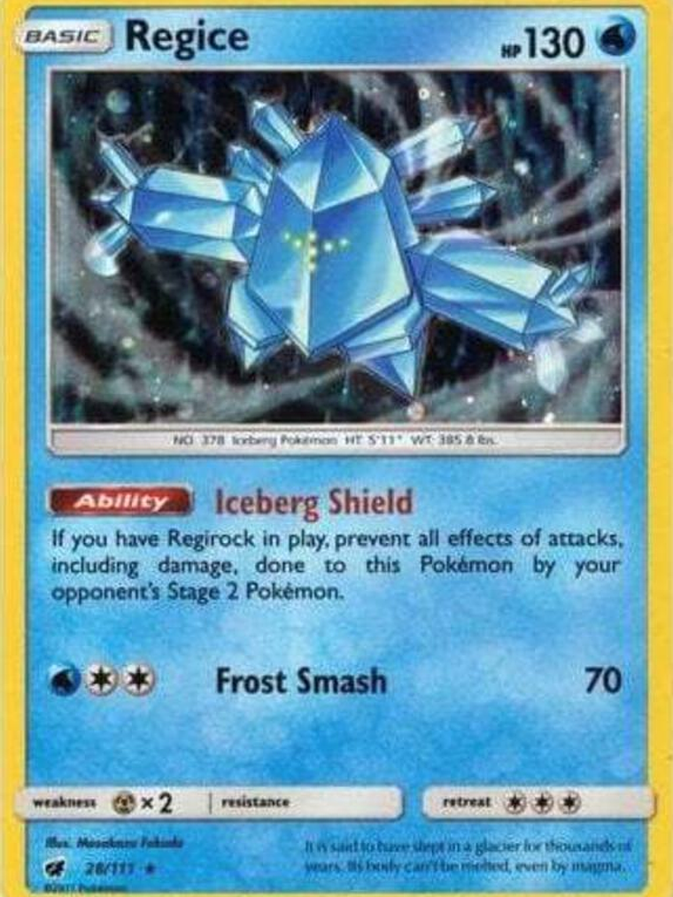 Regice - 28/111 (Cosmos Holo) #28 1