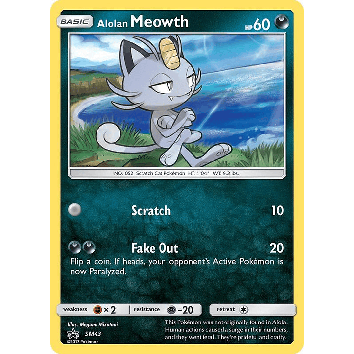 Alolan Meowth #SM43 1