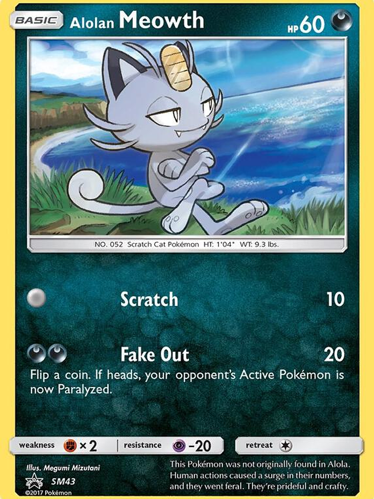 Alolan Meowth #SM43 1