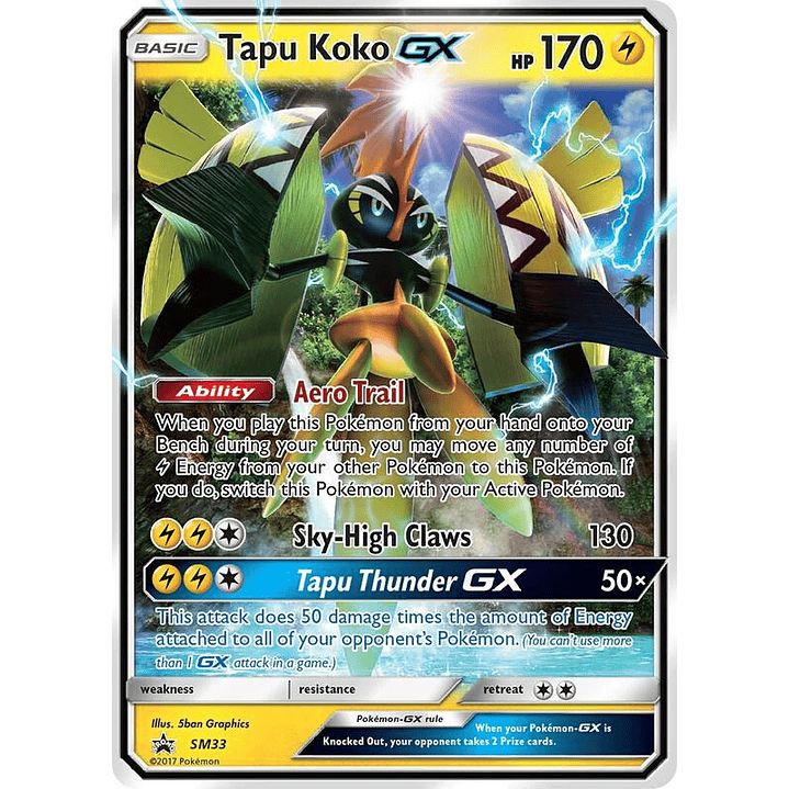 Tapu Koko GX #SM33 1