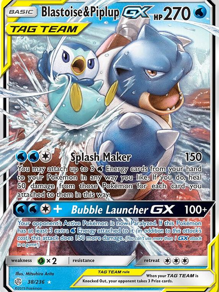 Blastoise & Piplup GX #38 1