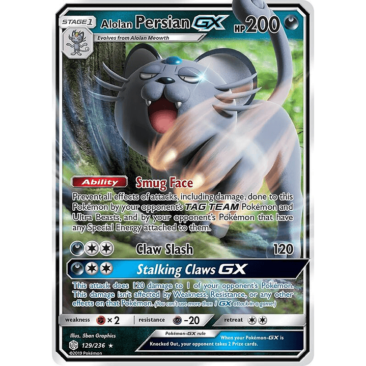 Alolan Persian GX #129 1