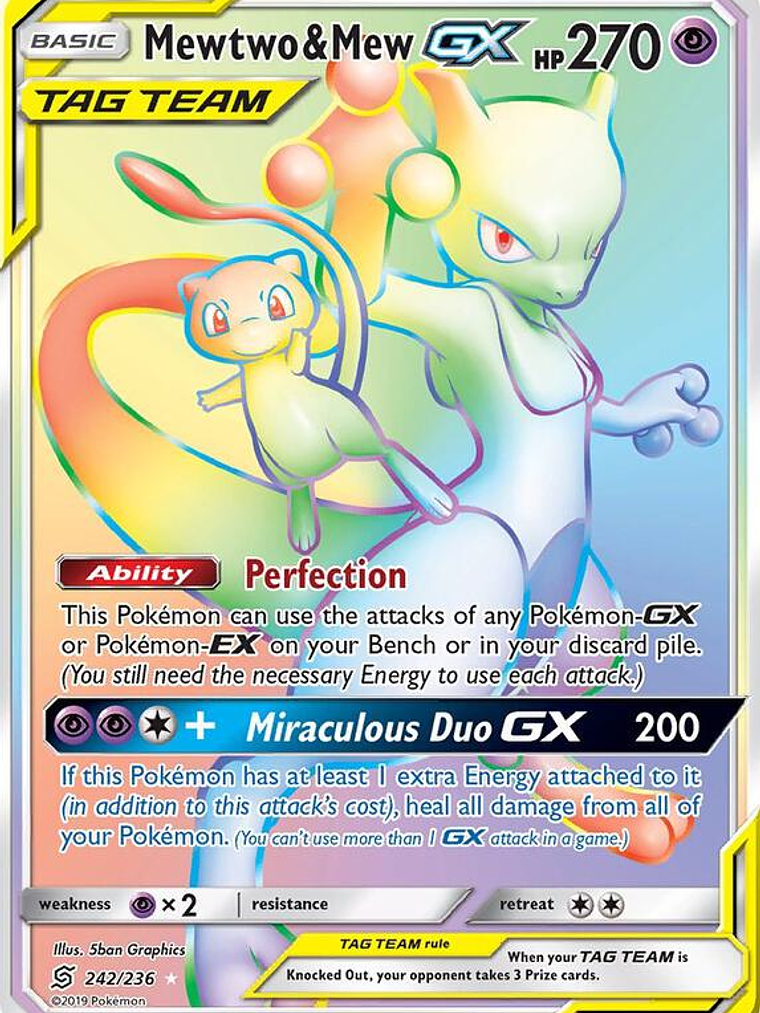 Mewtwo & Mew GX #242 1