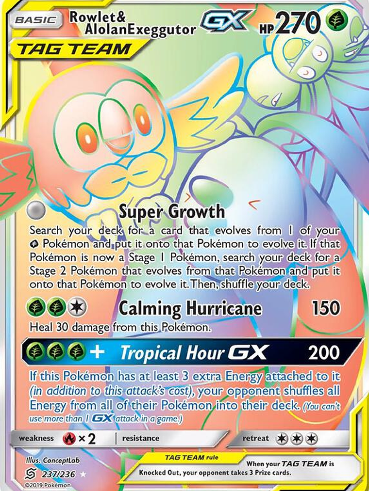 Rowlet & Alolan Exeggutor GX #237 1