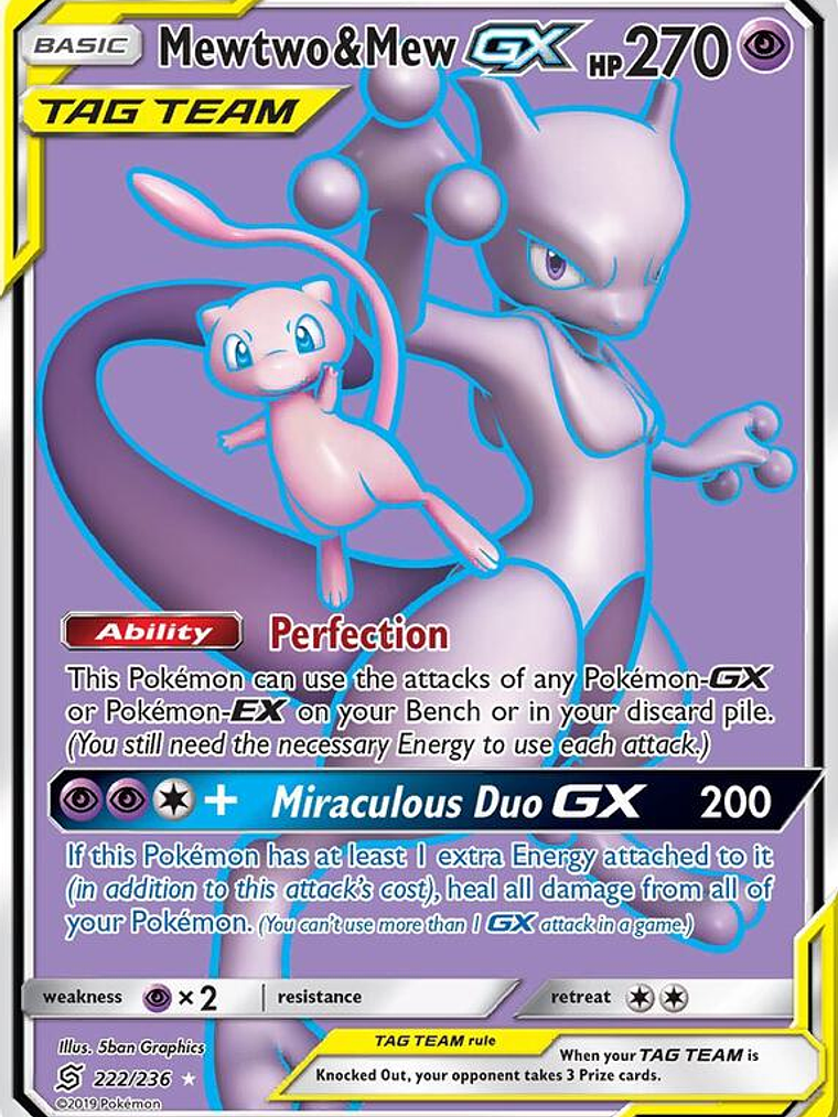 Mewtwo & Mew GX #222 1