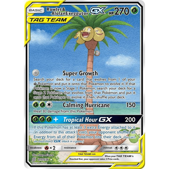 Rowlet & Alolan Exeggutor GX #215 1