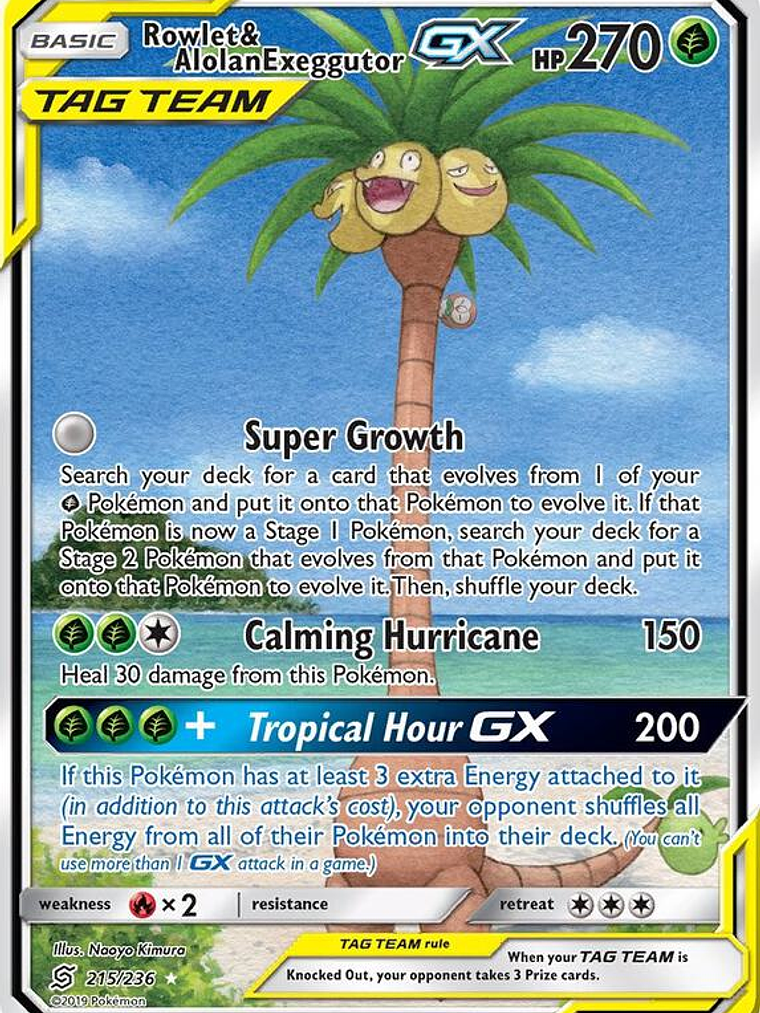 Rowlet & Alolan Exeggutor GX #215 1