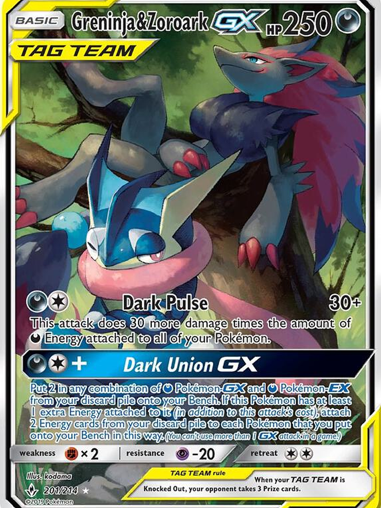 Greninja & Zoroark GX #201 1