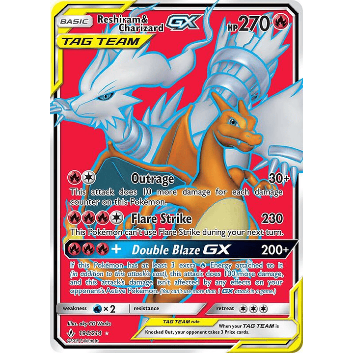 Reshiram & Charizard GX #194 1
