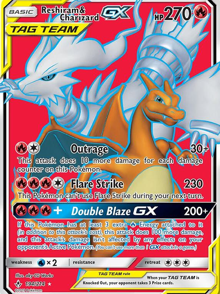 Reshiram & Charizard GX #194 1