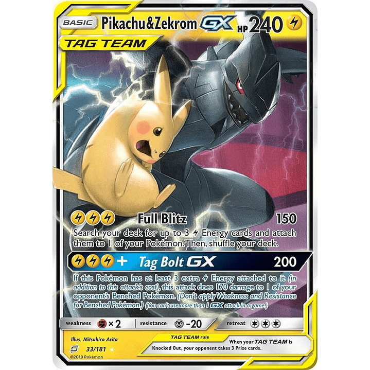 Pikachu & Zekrom GX #33 1