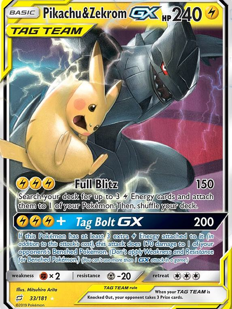 Pikachu & Zekrom GX #33 1
