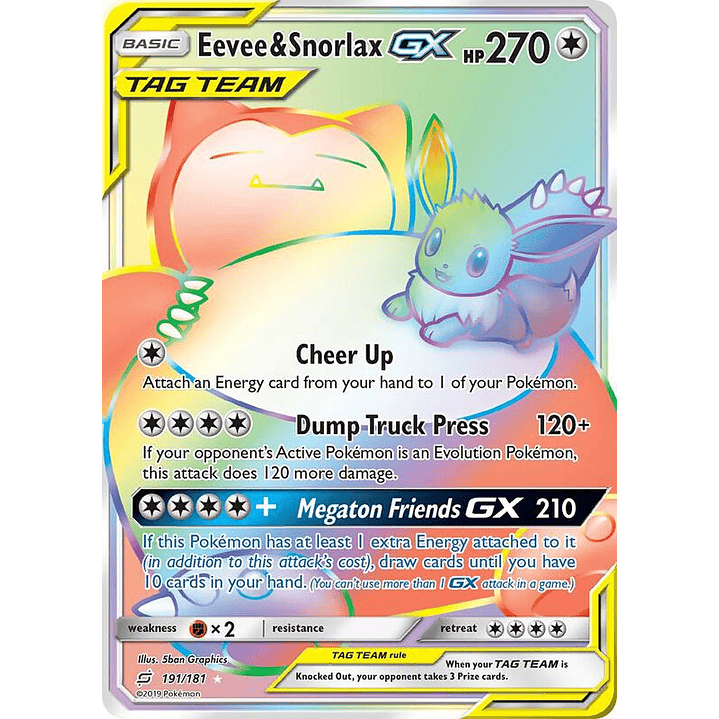 Eevee & Snorlax GX #191 1