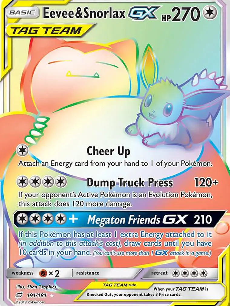 Eevee & Snorlax GX #191 1
