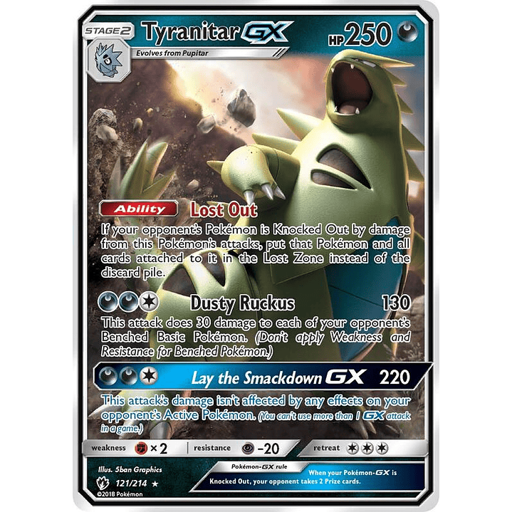 Tyranitar GX #121 1