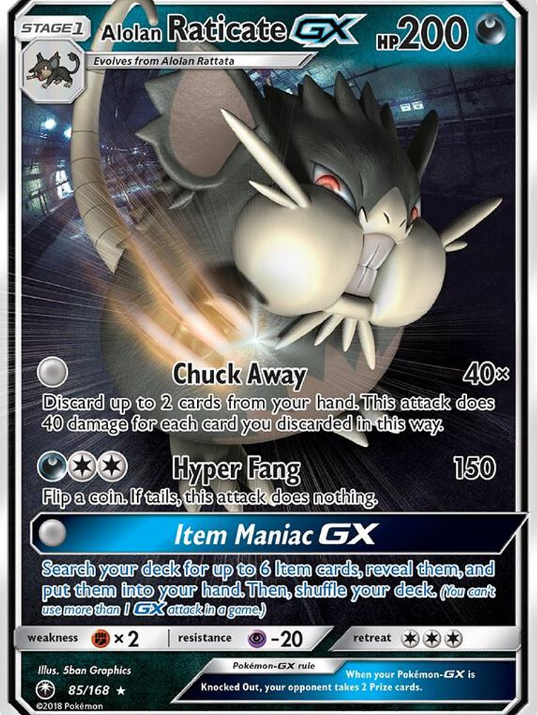 Alolan Raticate GX #85 1