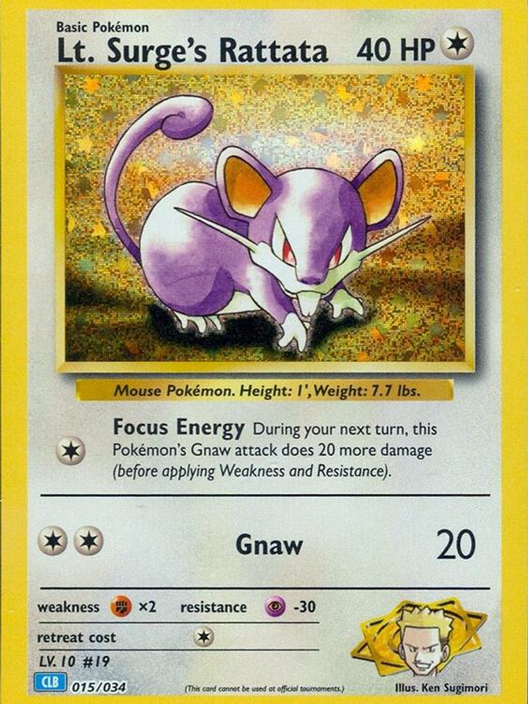 Lt. Surge's Rattata #015 1