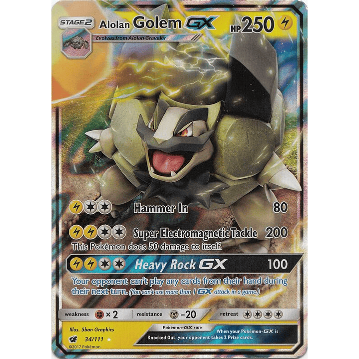Alolan Golem GX #34 1