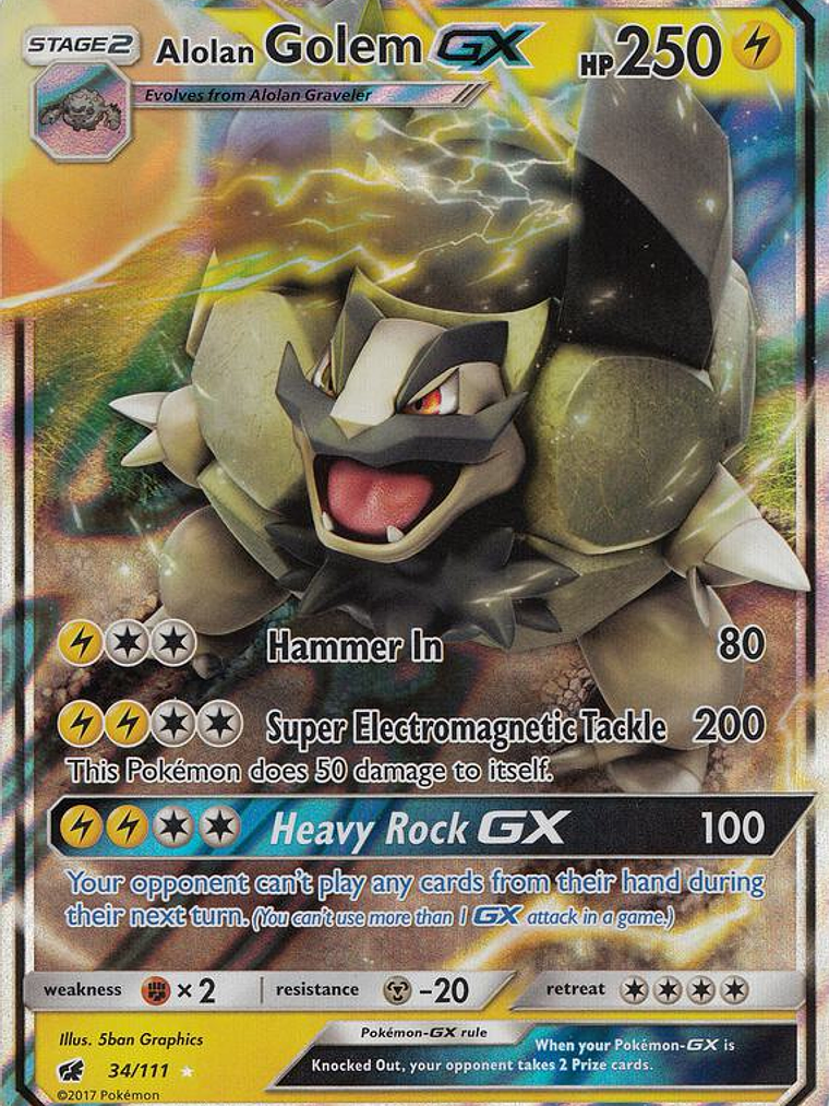 Alolan Golem GX #34 1