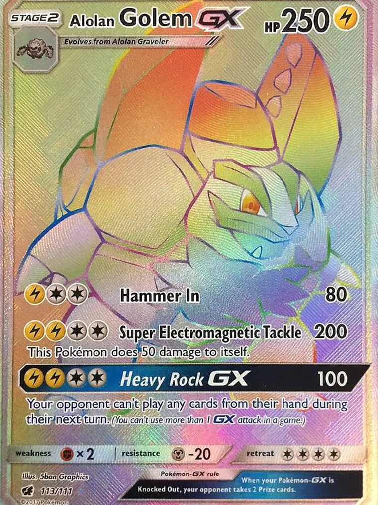 Alolan Golem GX #113 1