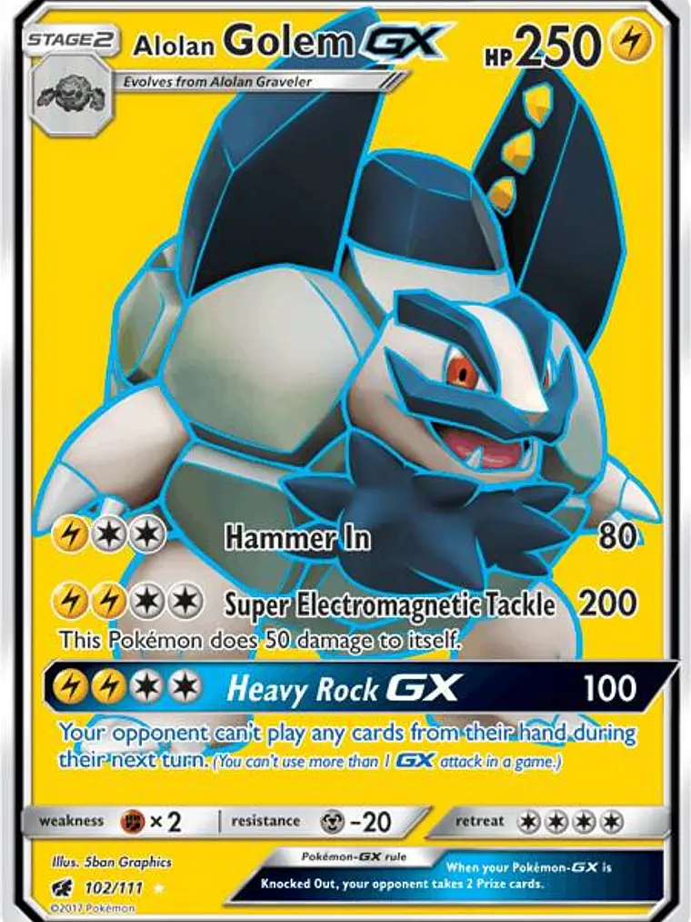 Alolan Golem GX #102 1