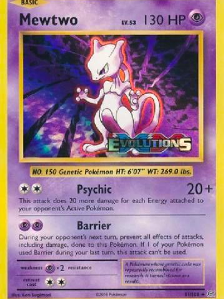 Mewtwo (XY Evolutions Prerelease) #51 1