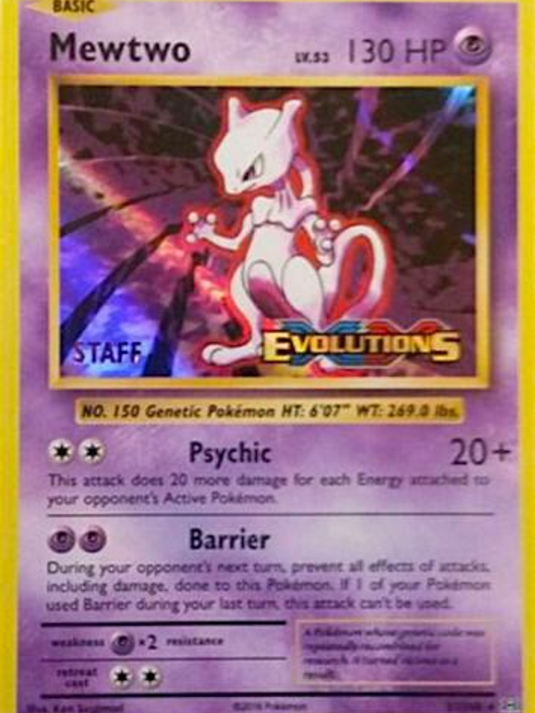 Mewtwo - 51/108 (Prerelease) [Staff] #51 1