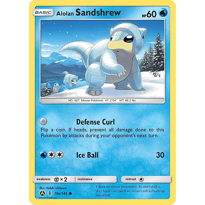 Alolan Sandshrew - 19a/145 #019a 1