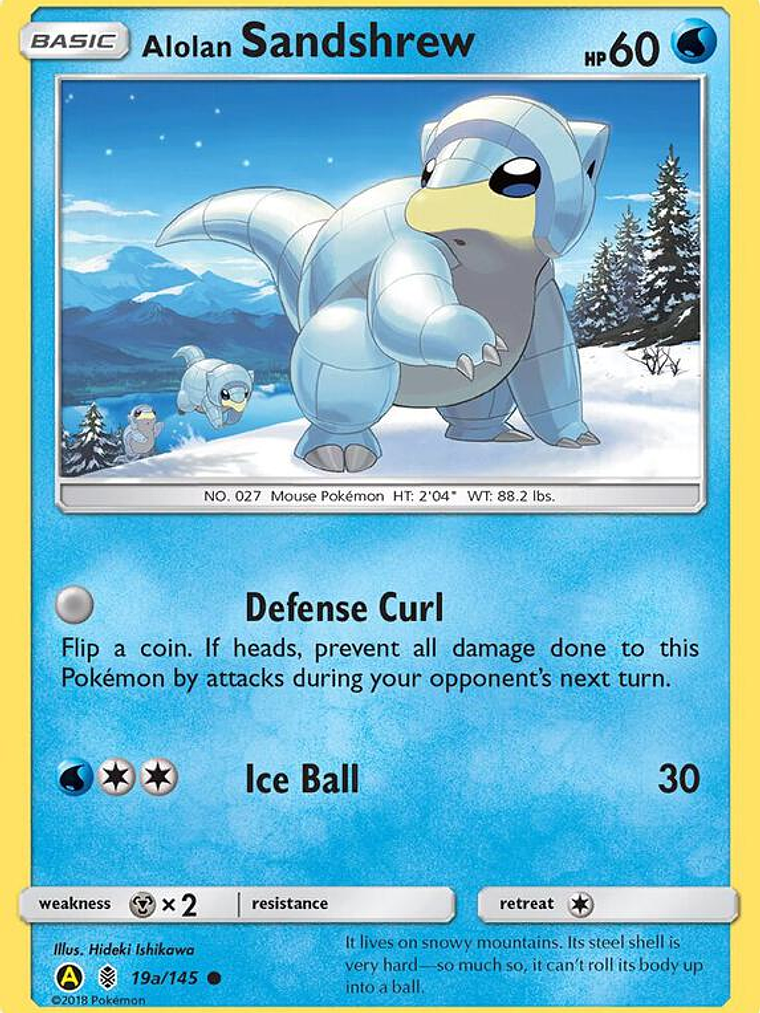 Alolan Sandshrew - 19a/145 #019a 1