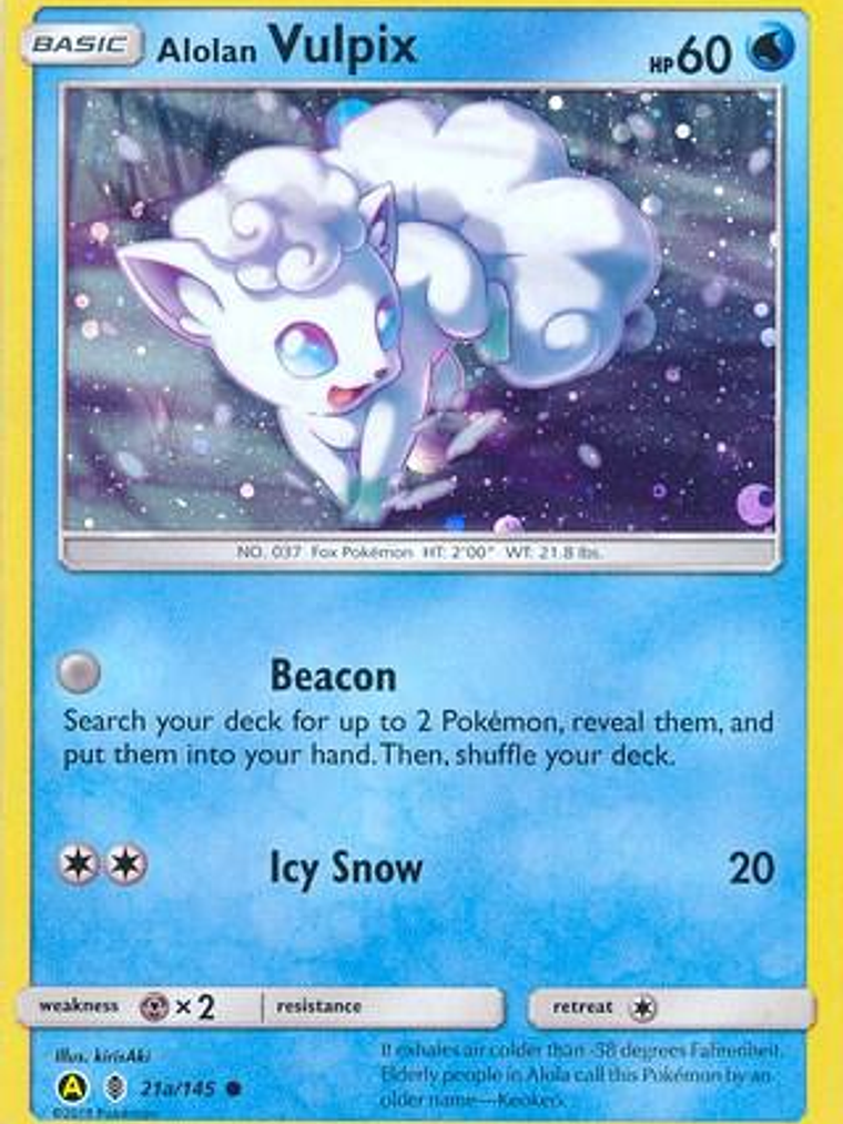 Alolan Vulpix - 21a/145 #021a 1