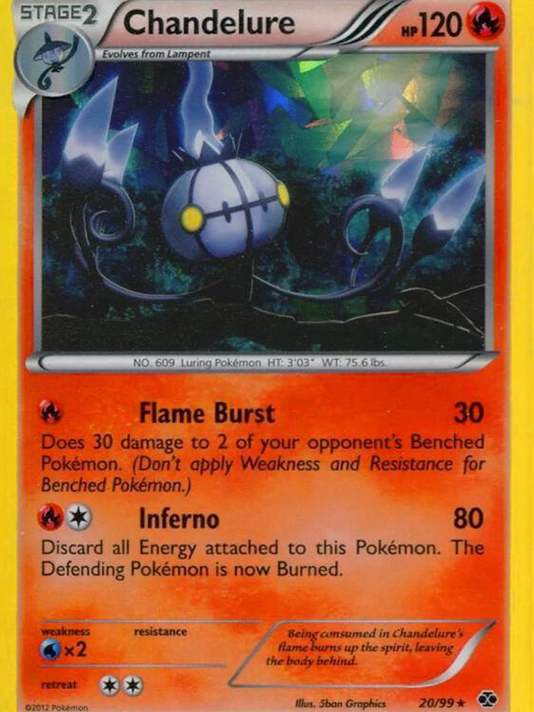 Chandelure - 20/99 (Cracked Ice Holo) #020 1