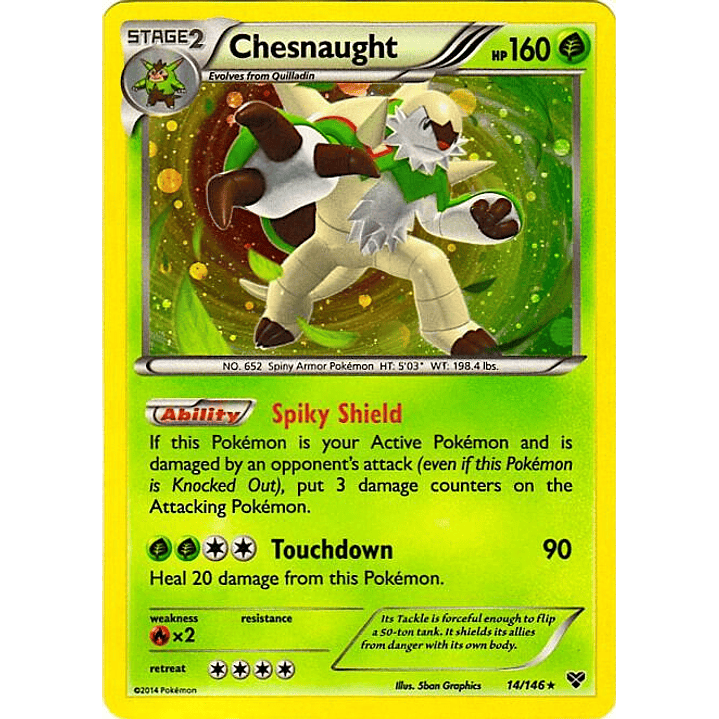 Chesnaught - 14/146 (Cosmos Holo) #014 1