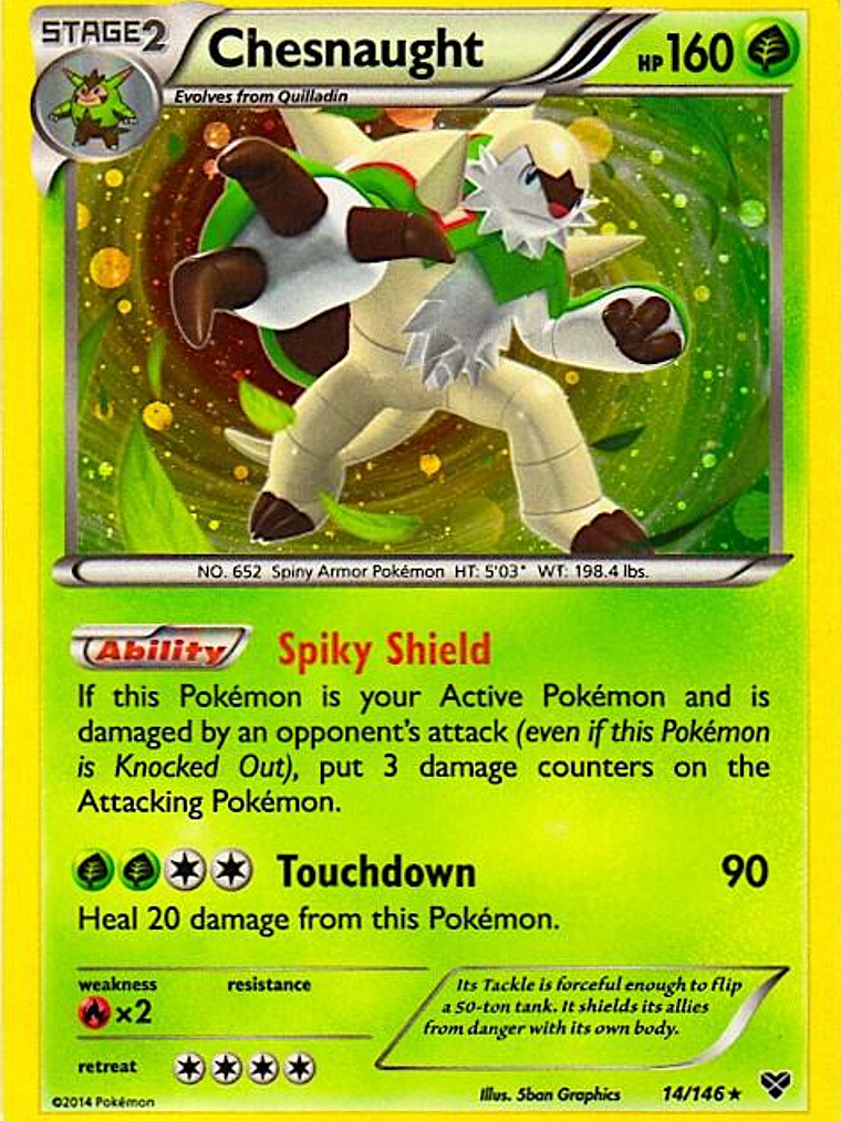 Chesnaught - 14/146 (Cosmos Holo) #014 1