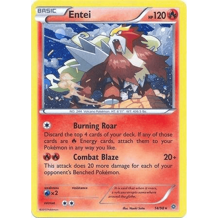 Entei - 14/98 (Cosmos Holo) #014 1