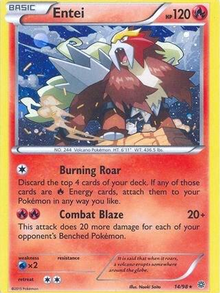 Entei - 14/98 (Cosmos Holo) #014 1