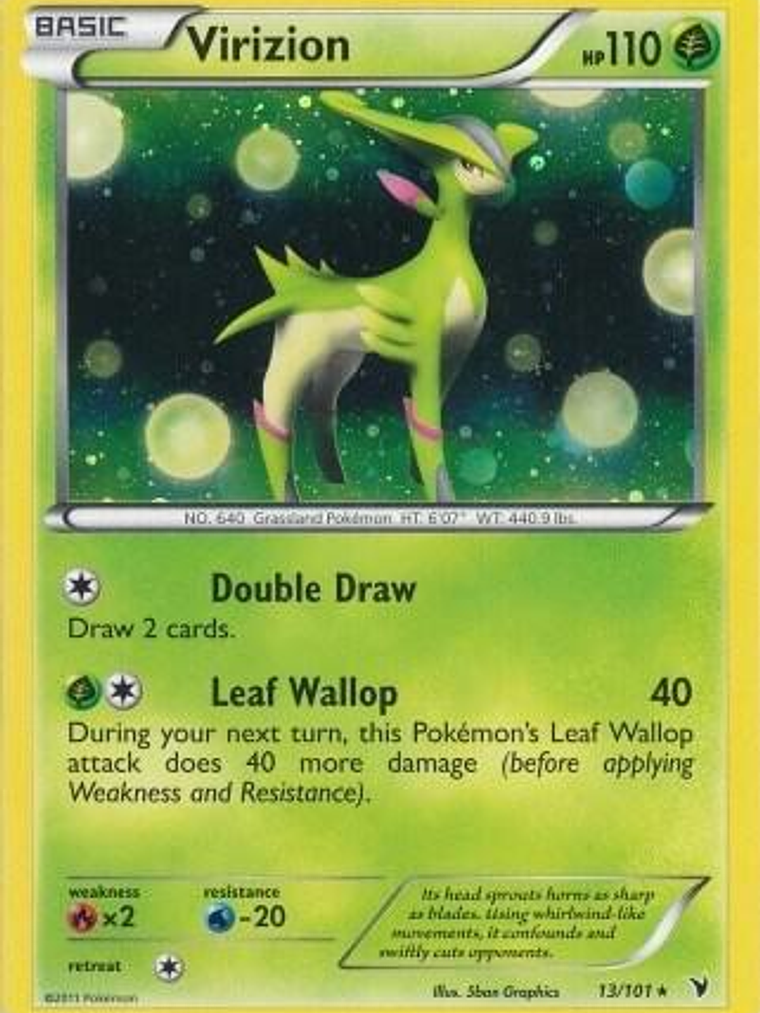 Virizion - 13/101 (Cosmos Holo) #013 1