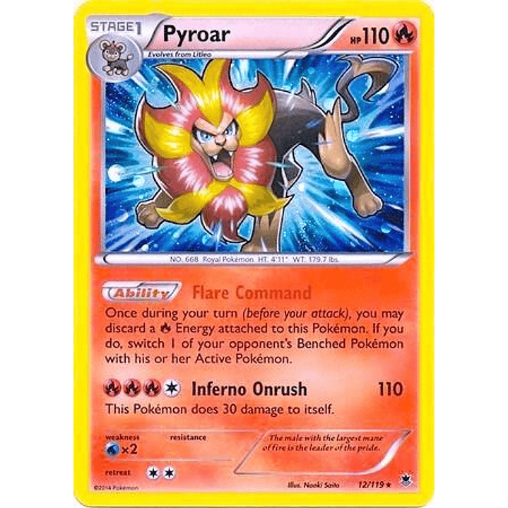 Pyroar - 12/119 (Cosmos Holo) #012 1