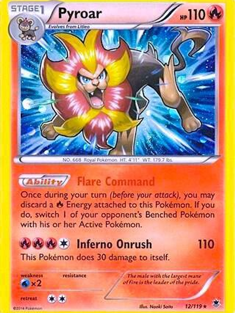 Pyroar - 12/119 (Cosmos Holo) #012 1