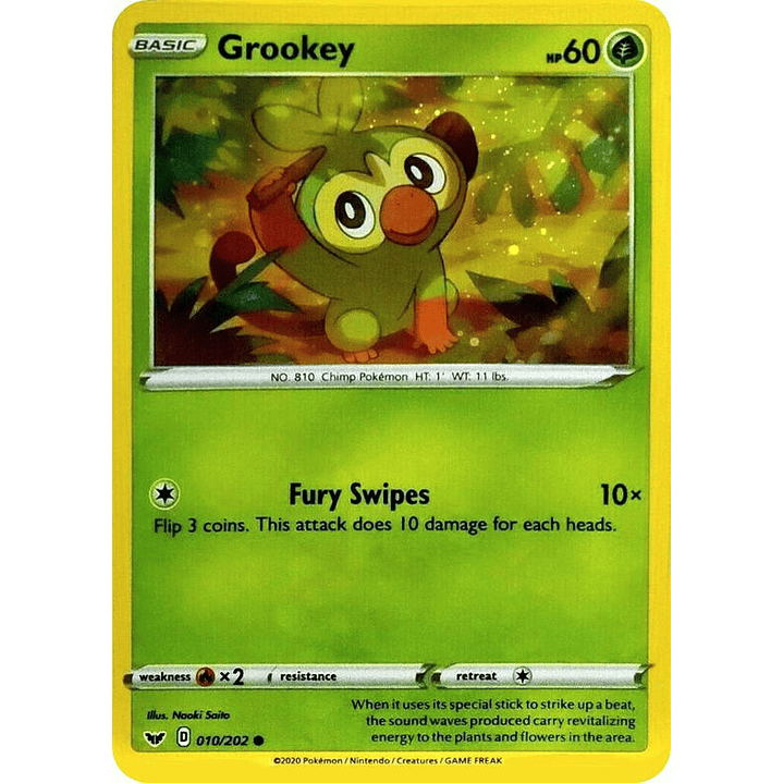 Grookey - 010/202 (Cosmos Holo) #010 1
