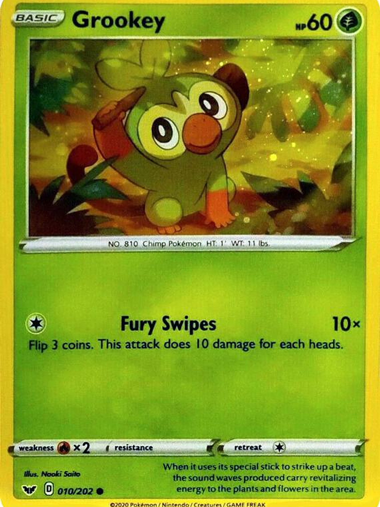 Grookey - 010/202 (Cosmos Holo) #010 1