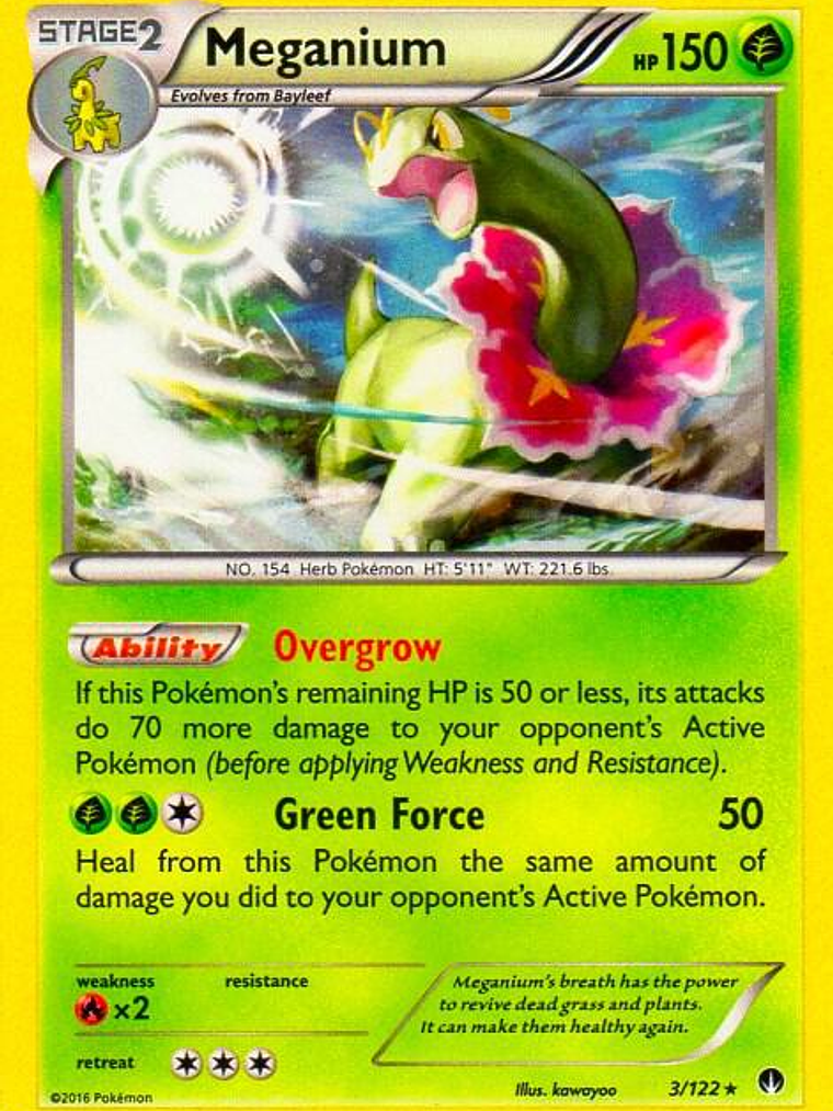 Meganium - 3/122 (Cosmos Holo) #003 1